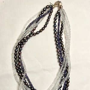 Pearl and Gemstone Multistrand Necklace
